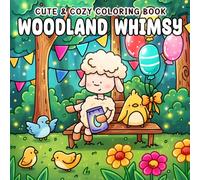 Woodland Whimsy Coloring Book: A Cozy Coloring Page for Adults and Teens Featuring Cozy Animal Friends and Peaceful Nature Scenes for Stress Relief