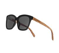 WOODONLY Occhiali da Sole Polarizzati Oversize in Legno - Occhiali da Sole Moderni con Protezione UV400 per Uomo e Donna Regali Perfetti (Nero)