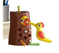 Woodpecker Worm Toy, Magnetic Bird Feeding Games, Learning Toys for Toddllers, Magnetic Fine Motor Skills Game, Feed the Bird Kids Toy for Road Trip Boys Girls School Travel Classroom Stocking Stuffer