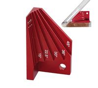 Woodpeckers Bevel Block - Strumento di ricerca angolare in metallo - Goniometro conico in lega di alluminio rosso per cantieri, case, studi