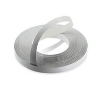 WoodPress 22mm Bordatura in Melammina Grigio, Pre-Incollato, Nastro per Impiallacciatura - 50m Rotolo per il Commercio - Stira il Nastro per un'Applicazione Facile Fai-da-Te