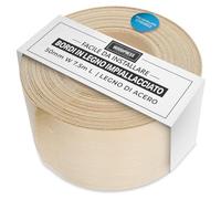 WoodPress® 50 mm bordo termoadesivo in vero legno di acero - Rotolo da 7,5 m - Nastro per impiallacciatura in legno pre-incollato per una facile applicazione fai-da-te