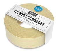 WoodPress® Bordatura termoadesiva in vero legno di Koto da 30 mm - Rotolo da 7,5 m - Nastro in legno preincollato per una facile applicazione fai da te - coprirà il bordo di un pannello MDF standard