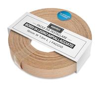 WoodPress Bordi termoadesivi 15 mm in vero faggio cotto a vapore - Rotolo da 7,5 m - Nastro per impiallacciatura in legno pre-incollato per una facile applicazione fai-da-te