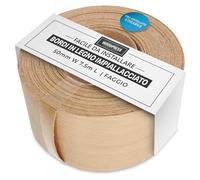 WoodPress Bordi termoadesivi 50 mm in vero faggio cotto a vapore - Rotolo da 7,5 m - Nastro per impiallacciatura in legno pre-incollato per una facile applicazione fai-da-te