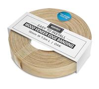 WoodPress® Bordi termoadesivi da 15 mm in vero rovere - Rotolo da 7,5 m - Nastro per impiallacciatura in legno pre-incollato per una facile applicazione fai-da-te