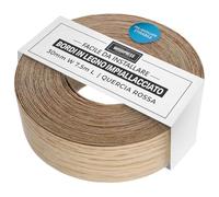 WoodPress® Bordi termoadesivi da 30 mm in vero rovere - Rotolo da 7,5 m - Nastro per impiallacciatura in legno pre-incollato per una facile applicazione fai-da-te