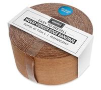 WoodPress® Bordi termoadesivi in vero legno di mogano da 50 mm - Rotolo da 7,5 m - Nastro per impiallacciatura in legno pre-incollato per una facile applicazione fai-da-te