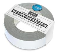 WoodPress® Bordo in melamina bianca opaca da 30 mm, nastro per impiallacciatura pre-incollato, stirabile per una facile applicazione fai da te, coprirà il bordo di un pannello MDF standard