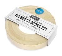 WoodPress® Bordo in vera betulla da 15 mm - Rotolo da 7,5 m - Nastro in legno preincollato per una facile applicazione fai da te - coprirà il bordo di un pannello MDF standard