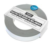 WoodPress® Nastro in melamina bianco opaco da 15 mm, nastro impiallacciato pre-incollato, rotolo da 7,5 m, termoadesivo per una facile applicazione fai da te, coprirà il bordo di un pannello standard