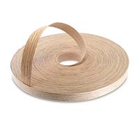 WoodPress® Nastro in vero legno di quercia rossa da 22 mm, pre-incollato per impiallacciatura - rotolo commerciale da 50 m - applicazione su legno termoadesivo