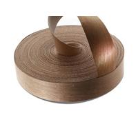 WoodPress® Nastro per bordatura impiallacciato pre-incollato in vero legno di mogano da 50 mm, rotolo da 50 m, applicazione termoadesiva su legno