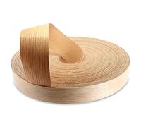WoodPress® Nastro pre-incollato per bordatura in vero legno di quercia rossa, 50 mm, rotolo da 50 m, applicazione su legno termoadesivo