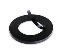 WoodPress® Nastro preincollato in melamina nera opaca da 15 mm - Rotolo commerciale da 50 m - Applicazione in legno termoadesiva