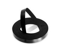 WoodPress® Nastro preincollato in melamina nera opaca da 30 mm - Rotolo commerciale da 50 m - Applicazione in legno termoadesiva