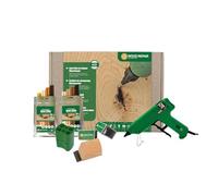 WoodRepair Set di riparazione del legno PLUS+ con pistola riempitrici, sacchetti compatti Mix 1 & 2, pialla, cambio colore e blocchi refrigeranti
