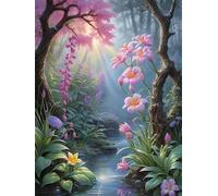Woods Flowers 120 Piece Jigsaw Puzzles for Adults, Colourful, Challenging & Brainteasing Adult puzzles 120 Pieces Sunshine, Fun jigsaws for The Whole Family 10x8 inch
