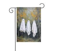 Woods Ghosts Hanging Out Out On Clotheslines Garden Flag 30x45cm verticale double face fattoria vacanze decorazioni esterne bandiera cortile