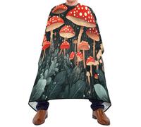 Woods Red Mushrooms Dots Unisex Mantella Taglio Capelli Tutta Lunghezza Mantello Da Barbiere Regolabile Mantella Parrucchiere Per Tagliare I Capelli Acconciatura Parrucchieri 168X140Cm