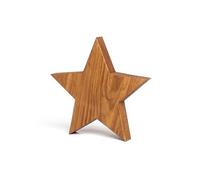 WOODS Stella in legno di quercia - trattata con olio naturale | fatta a mano in Baviera I stelle di legno da appoggiare - Avvento & Decorazione natalizia in legno per finestre e tavolo I 20 cm