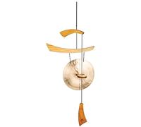 Woodstock - Campanelli a vento per esterni, decorazione per esterni, patio e giardino, decorazione per esterni, portico anteriore, stile gong (86,4 cm) Emperor Gong Medium Natural Christmas/Hanukkah