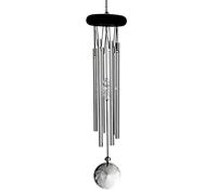 Woodstock Chimes Campane a Vento, Legno, Argento, 40,6 cm