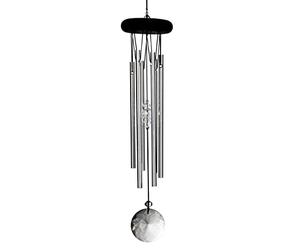 Woodstock Chimes Campane a Vento, Legno, Argento, 40,6 cm