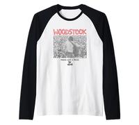 Woodstock Guitar Playing to The Crowd Maglia con Maniche Raglan