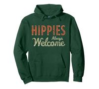 Woodstock Hippies Welcome Felpa con Cappuccio