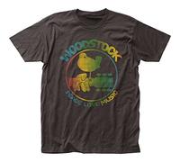 Woodstock Logo colorato da uomo Slim Fit maglietta carbone, Carbone, XL