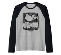 Woodstock Summer '69 Maglia con Maniche Raglan