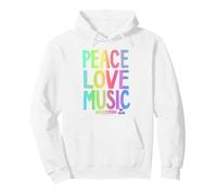 Woodstock The Love, Peace, Music Felpa con Cappuccio