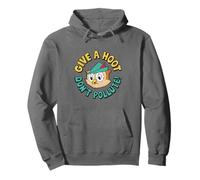 Woodsy Owl Distressed Give a Hoot Don't Pollute Retro Felpa con Cappuccio