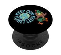 Woodsy Owl Keep Our Planet Clean Vintage Artwork PopSockets PopGrip Adesivo