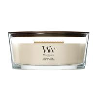Candela profumata WoodWick con stoppino scoppiettante | Candela Patchouli Crème ellittica | Candele a lunga combustione: Fino a 50 ore di combustione | Regali perfetti per le donne