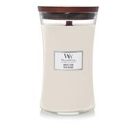 Woodwick - Hourglass Candles White Teak 609g - LARGE - Candele profumate