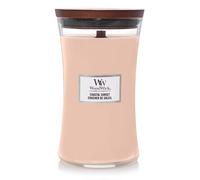 WoodWick candela profumata a clessidra grande con Pluswick InnovationTramonto su