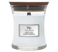 Woodwick Magnolia Birch candela profumata con stoppino in legno 85 g