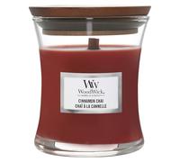 WoodWick Candela profumata con stoppino scoppiettante | Candela a clessidra piccola Chai alla cannella | Fino a 20 ore di combustione | Regali perfetti per le donne