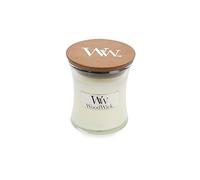 WoodWick Candela profumata con stoppino scoppiettante | Candela a clessidra piccola Vaniglia e sale marino | Fino a 20 ore di combustione | Regali perfetti per le donne