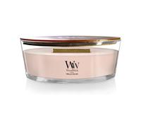 Woodwick Candela Profumata con Stoppino Scoppiettante, Vaniglia E Sale Marino, Fino a 50 Ore, Ceramica, Rosa, 19 x 9 x 12 cm