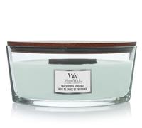 WoodWick Candela profumata Ellipse Sagewood & Seagrass - 9 cm / 19 cm