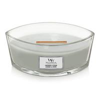 WoodWick Candela profumata Ellispe con stoppino crepitante, Lavanda e Cedro, Durata della fragranza: fino a 50 ore