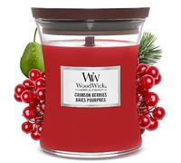 Candela profumata WoodWick Crimson Berries con stoppino in legno 275 g