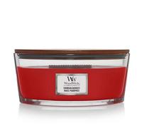 Candela profumata WoodWick Crimson Berries con stoppino in legno 453,6 g