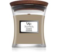 Woodwick Cashmere candela profumata con stoppino in legno 85 g