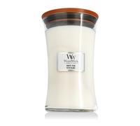 Woodwick White Teak candela profumata con stoppino in legno 609,5 g