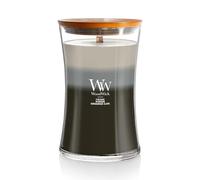 Woodwick Trilogy Warm Woods candela profumata con stoppino in legno 609,5 g