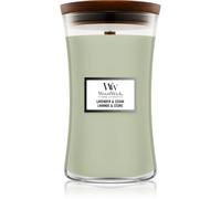 Woodwick Lavender & Cedar candela profumata con stoppino in legno 610 g